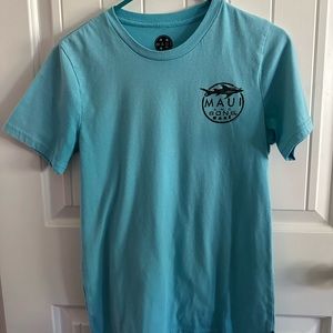 Maui and sons t shirt, teal, size small